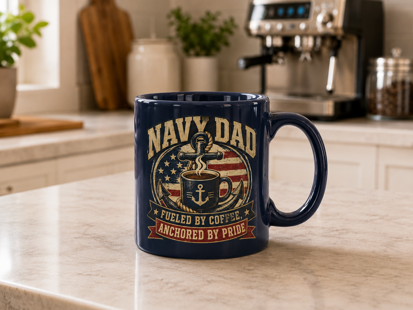 Navy Dad 15oz Coffee Mug