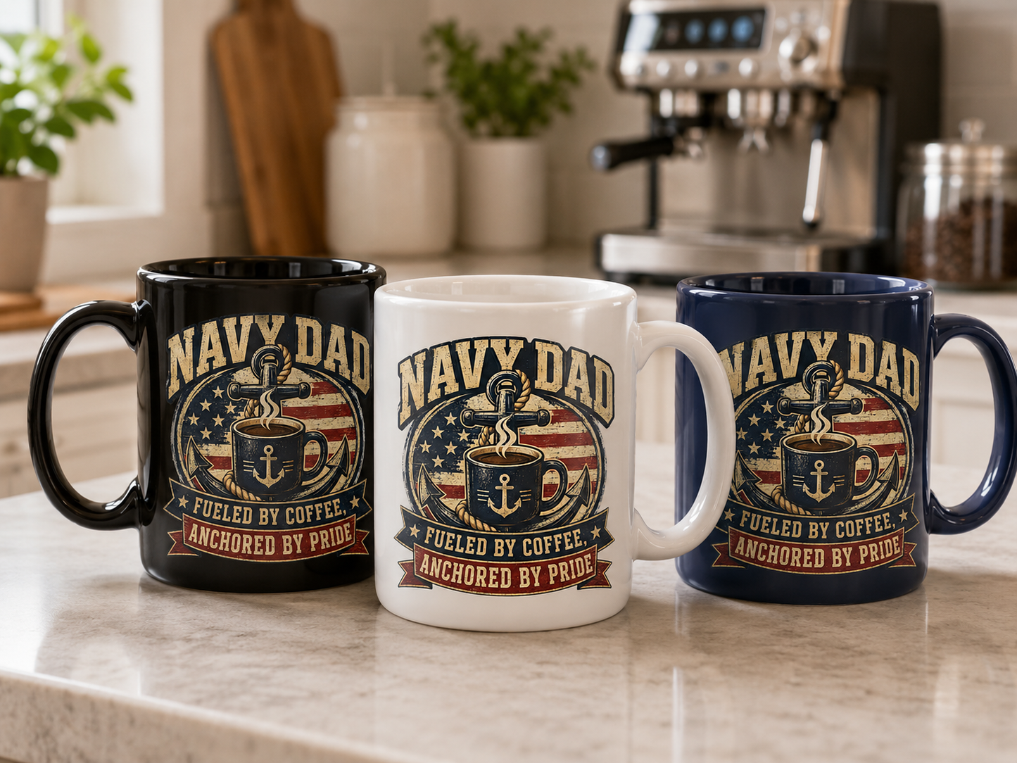 Navy Dad 15oz Coffee Mug