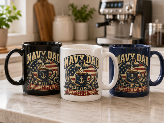 Navy Dad 15oz Coffee Mug