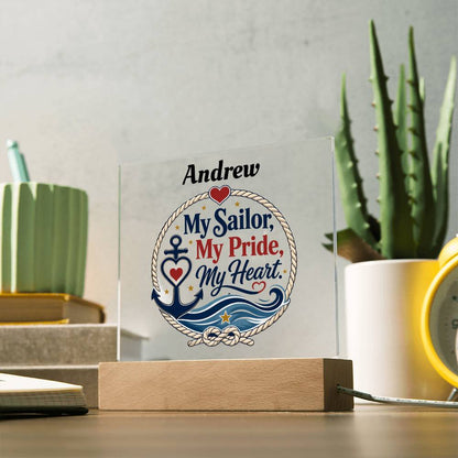 My Sailor My Pride My Heart Acrylic Plaque