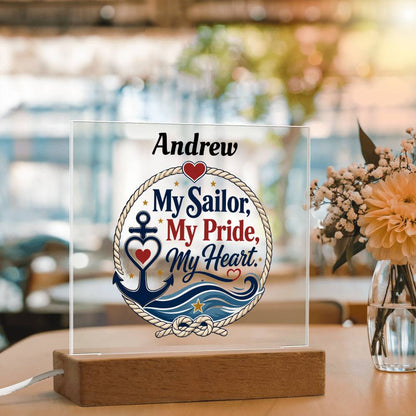 My Sailor My Pride My Heart Acrylic Plaque